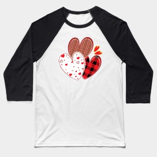 Valentines Day Cute Love Hearts Baseball T-Shirt